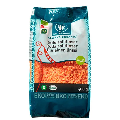 Røde Splitlinser Økologisk