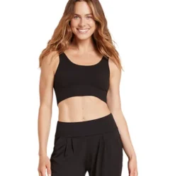 Ribbed Seamless Bra Sort | Str. L