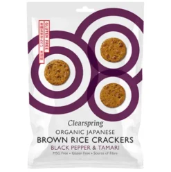 Rice Cracker Økologisk Glutenfri | Black Pepper & Tamari