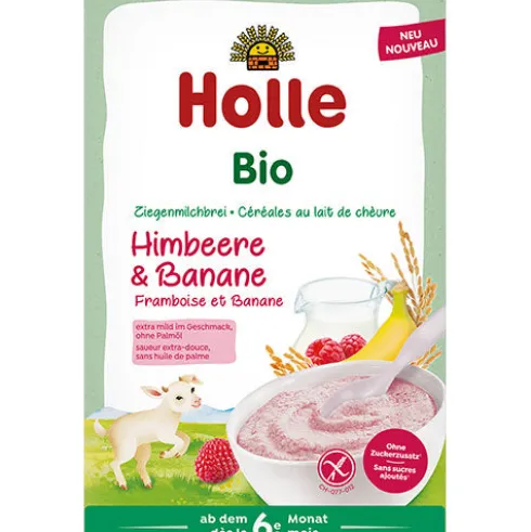 Risgrød Med Gedemælk Økologisk Glutenfri | Hindbær Og Banan