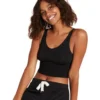Shelf Bra Crop Top Sort | Str. Xl