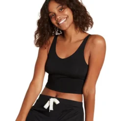 Shelf Bra Crop Top Sort | Str. Xl