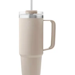 Thermo Cup With Straw | Cream Beige