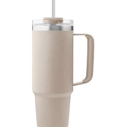 Thermo Cup With Straw | Cream Beige