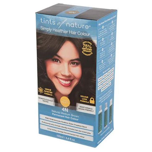 Tints of Nature Permanent Hårfarve | Naturlig Medium Brun 4N