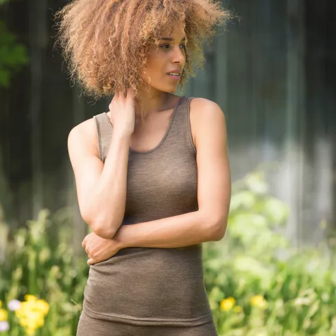 Top Merinould & Silke Walnut | Str. 34/36