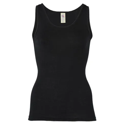 Top, Uld/silke, Black | Str. 38/40