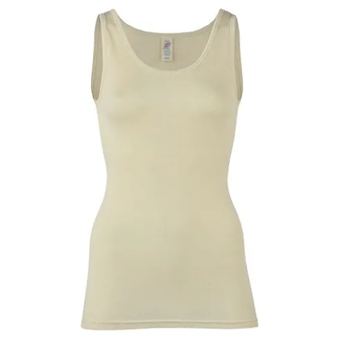 Top, Uld/silke, Natural | Str. 38/40