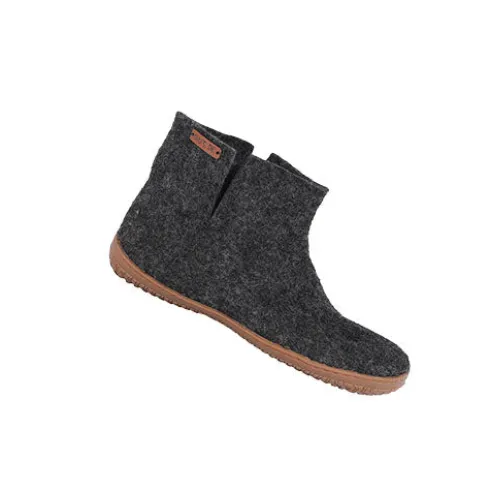 Uldstøvle m. Gummi Sål Dark Grey | 36