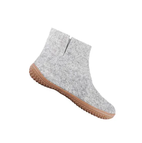 Uldstøvle m. Gummi Sål Light Grey | 38