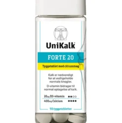 UniKalk Forte 20 | 90 tyggetabletter