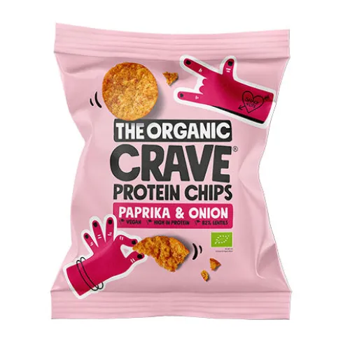 Veganske Protein Chips M. Paprika & Onion Økologisk