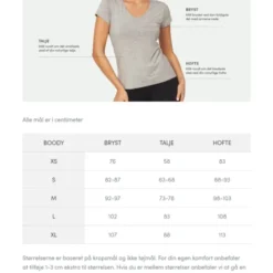 Women´s V-neck T-shirt Sort | Str. L